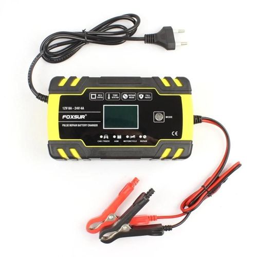 Chargeur De Batterie 12v-24v Pour Voiture,Moto Et Camion-Agm,Foxsur,Uk Plug