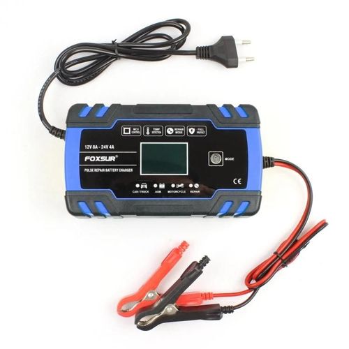 Chargeur De Batterie De Camion De Moto De Voiture 12v-24v-Agm,Prise Ue,Foxsur