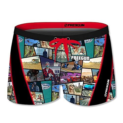 Maillot De Bain Garçon Freegun, Modèle Gta 2, Taille 8-10 Ans. Produit Neuf Avec Étiquette D'origine
