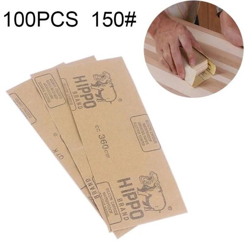 Papier de verre humide et sec grain 150-100 pièces,23 x 9 cm-