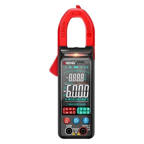 Multimètre intelligent grand écran-pince entièrement automatique,courant continu rouge ST212