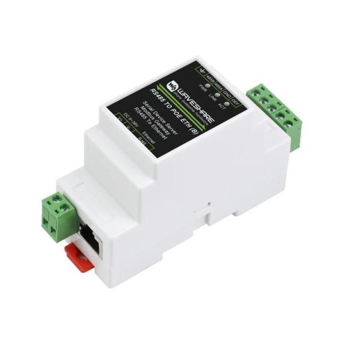 Serveur série RS485 vers RJ45-fonction POE,montage sur rail DIN,
