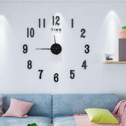Horloge numérique silencieuse à la mode,horloge murale perforée  gratuite,décoration de salon domestique,horloge lumineuse