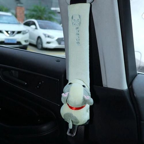 Coussin De Ceinture De Sécurité Cute Cartoon-Coussin De Protection Anti-Étranglement,30,5 Cm (Chien Beige)