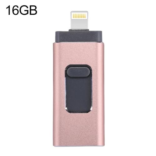 Clé USB 3-en-1 de 16 Go-USB 2.0,8 broches,Micro USB-Or rose Or rose
