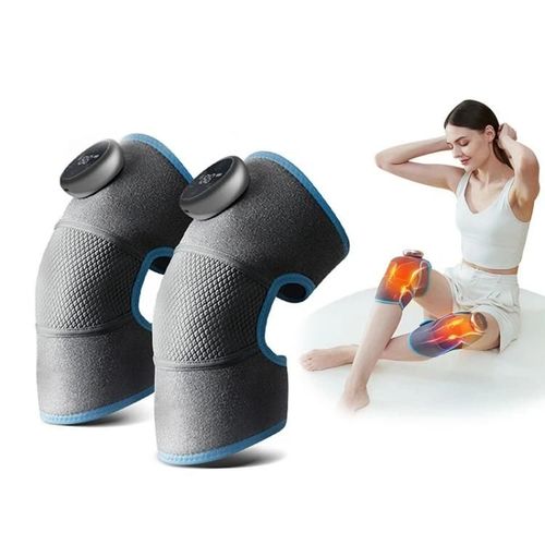 Genouillère Chauffante Électrique-Attelle De Thérapie De Massage Par Vibration