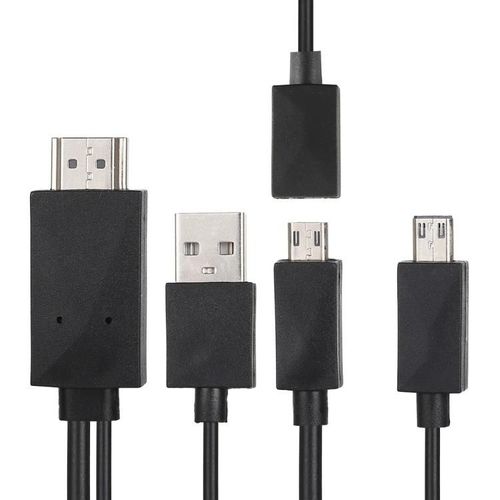 Câble adaptateur micro USB vers HDMI-1,8 m,sortie Full HD 1080P,