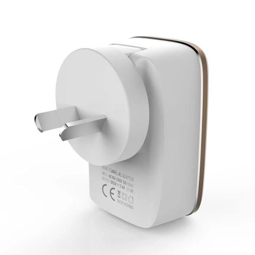 Chargeur De Voyage Double Usb-Chargeur De Téléphone Portable 12w Avec Câble Micro Usb-Ldnio A2204
