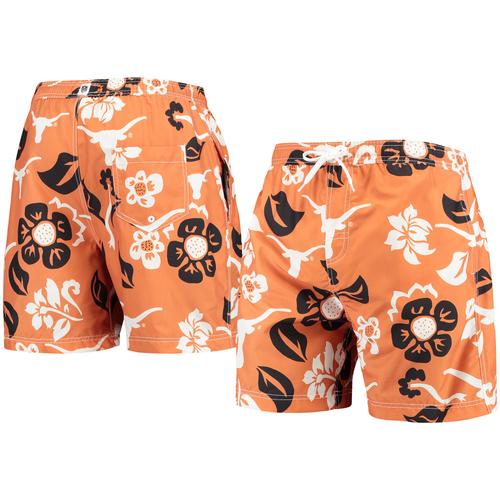 Wes & Willy Texas Orange Texas Longhorns Maillot De Bain Avec Logo Floral Volley Pour Hommes