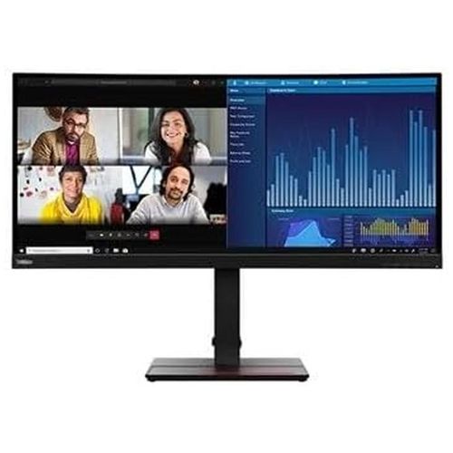 Lenovo ThinkVision P34w-20 - Écran LED - incurvé - 34.14" - 3440 x 1440 UWQHD - IPS - 300 cd/m² - 1000:1 - 4 ms - 2xHDMI, 2xDisplayPort, USB-C - haut-parleurs - noir corbeau