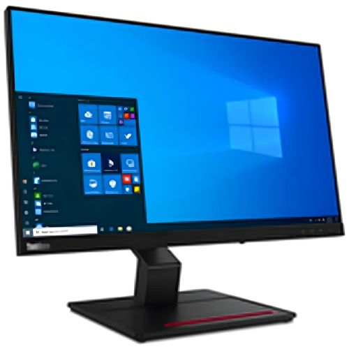 Lenovo ThinkVision T24t-20 - Écran LED - 24" (23.8" visualisable) - écran tactile - 1920 x 1080 Full HD (1080p) @ 60 Hz - IPS - 300 cd/m² - 1000:1 - 4 ms - HDMI, DisplayPort, USB-C - noir corbeau