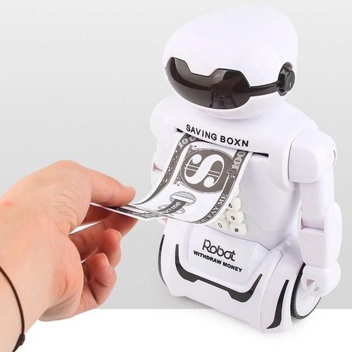 Lampe De Bureau Atm-Musique Créative Robot Tirelire,Design Multifonctionnel