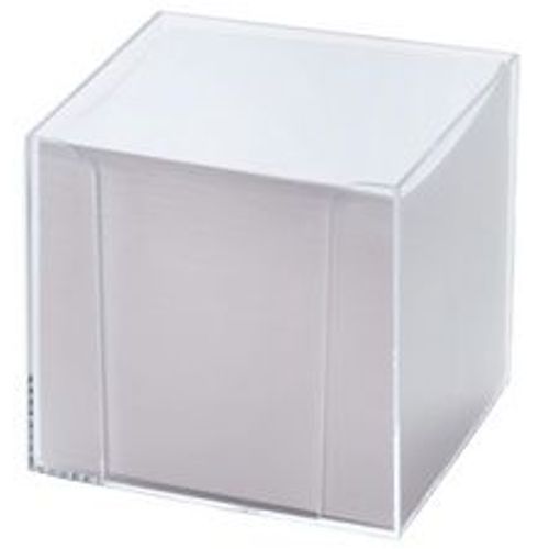 Bloc Cube Support Transparent 700 Feuilles 9x9cm Papier Blanc