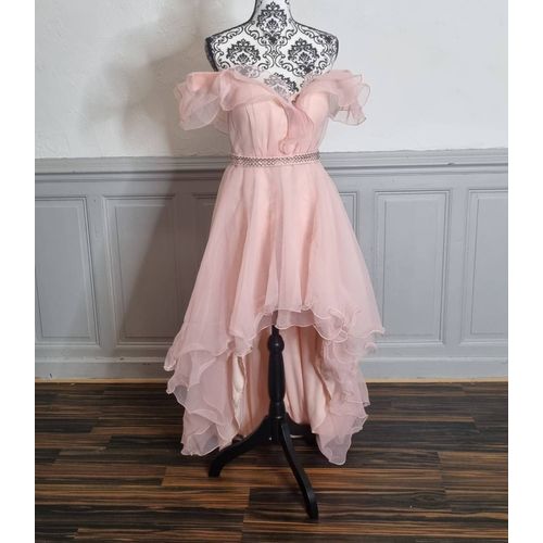 Robe Ceremonie Courte Et Longue Derrière Épaules Dénudées Taille 36