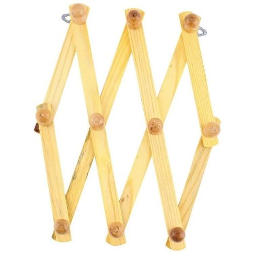 Porte-manteau rétractable en bois-Séchoir pliant mural
