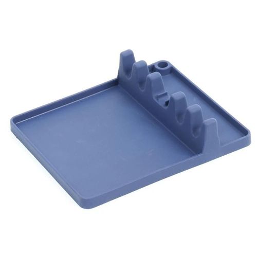 Porte-Cuillère En Silicone-Étagère De Cuisine 2 En 1,Taille Moyenne (Bleu)-