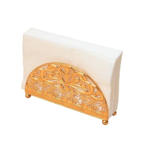 Organisateur D'essuie-Tout De Table À Manger En Métal Vintage-Finition Dorée Par Gold