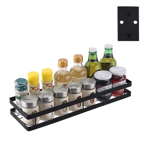 Étagère De Cuisine Murale En Acier Inoxydable-Porte-Assaisonnement Suspendu De