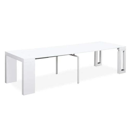 Table Console Extensible Loki Blanc Laqué