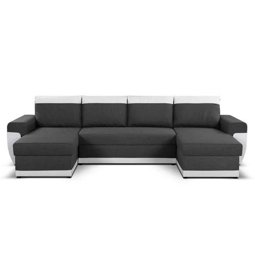 Canapé D'angle Panoramique Convertible 7 Places Avec Coffres De Rangement - Milan - Bestmobilier