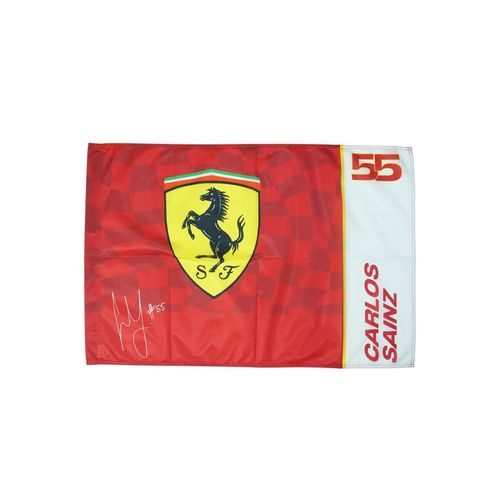 Drapeau Ferrari Scuderia Officiel Formule 1 Carlos Sainz Rouge