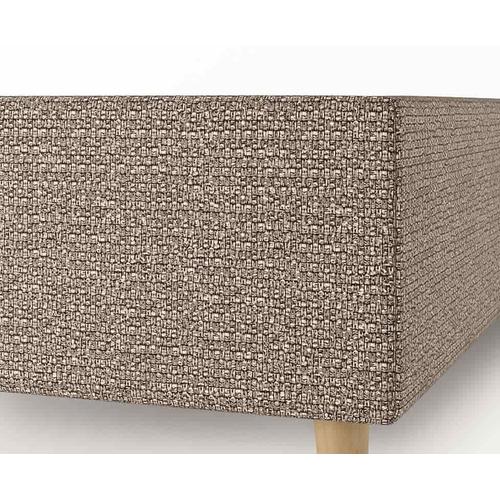 Le Roi Du Matelas - Sommier Cronos Taupe - 90x200 Cm - Cadre Bois Massif Recouvert De Tissu - Lattes Bouleau / Hêtre - Soutien Ferme