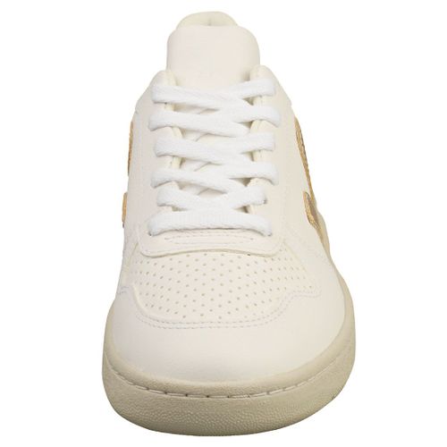 Vêtu V-10 Chromefree - Baskets Femme En Cuir Blanc Or - 36