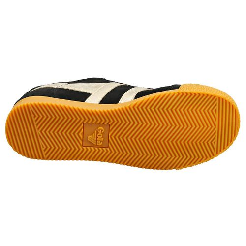 Gola Harrier Mirror Pour Femmes - Baskets Classiques En Suède Noir Or - 39