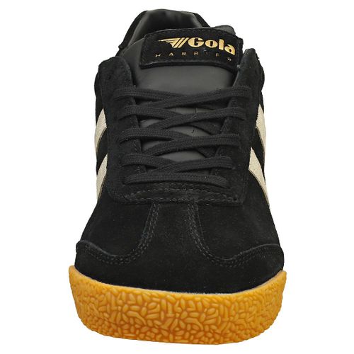 Gola Harrier Mirror Pour Femmes - Baskets Classiques En Suède Noir Or - 37