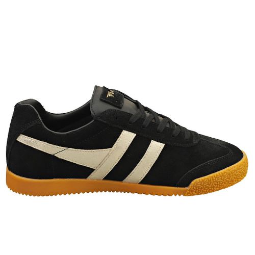 Gola Harrier Mirror Pour Femmes - Baskets Classiques En Suède Noir Or - 40
