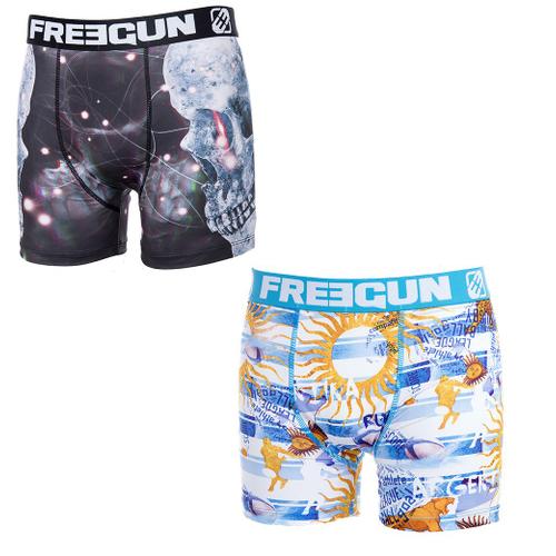 Pack Surprise De 2 Boxers Microfibre Bébé Garçon Freegun, Taille 2-3 Ans