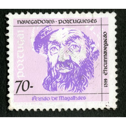 Timbre Oblitéré Portugal, Navegadores Portugueses, Fernao De Magalhaes, 1519, 70