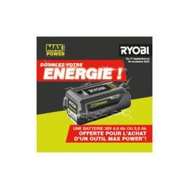 Souffleur Turbo RYOBI 36V Max Power - Sans batterie ni chargeur RY36BLA-0 :  : Jardin