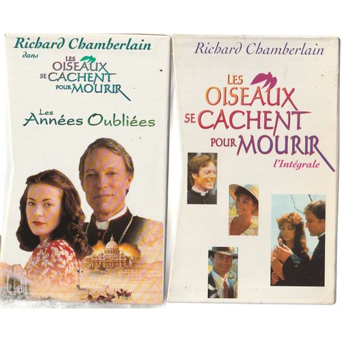Lot 5 Vhs Richard Chamberlain Rachel Ward - Les Oiseaux Se Cachent Pour Mourir - Collection Etui Cartonné En 3 Parties 1-2-3 Et Les Années Oubliées Étui Cartonné 1et Et 2 Partie 1996 -