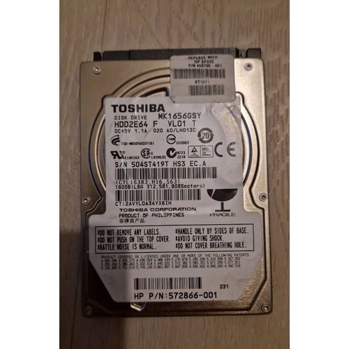 Disque dur TOSHIBA MK1656GSY 160Go SATA