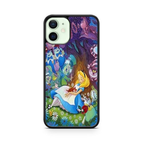 Coque De Téléphone - Coque En Folie - Compatible Iphone 15 Alice Au Pays Des Merveilles Disney Cheshire Dessin Animé Ref 391