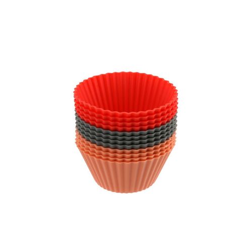 Dr. Oetker 1263 Lot De 12 Moule Mini Muffin, 12 Caissette Cupcakes, 12 Caissettes Muffins, Moule En Silicone, Moules Silicone, Moule Cupcake, Moule Muffin, Silicone, Rouge, 4,2 X 7 X 3,2 Cm