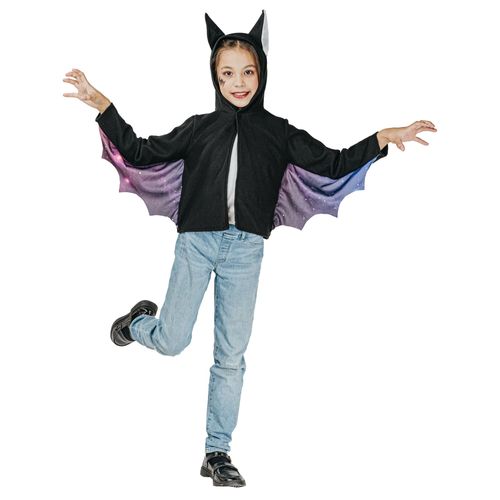 Veste De Chauve-Souris Noire Et Violette Enfant - Taille: S 4-6 Ans (110-120 Cm)
