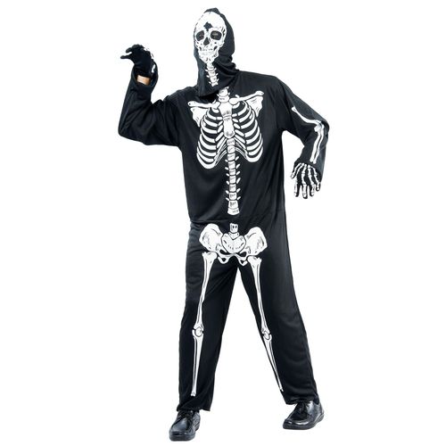 Déguisement Noir Squelette Homme Grande Taille Halloween - Taille: Xxl
