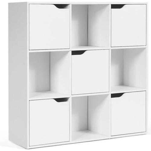 Bibliothèque de Rangement Cube de Rangement 5 avec Portes 90 x 29