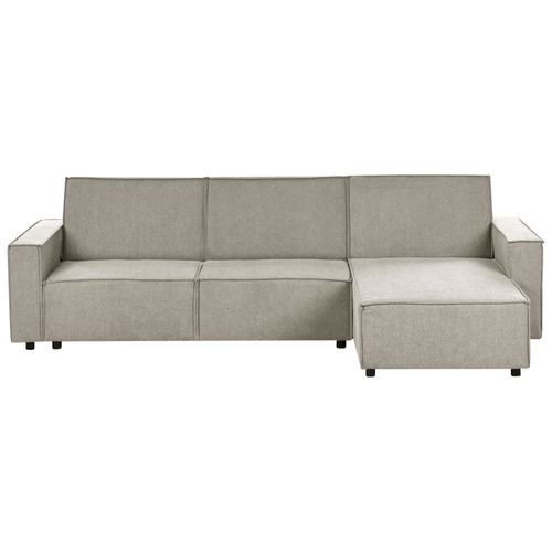 Canapé-Lit D'angle À Gauche En Tissu Beige Romedal Ii