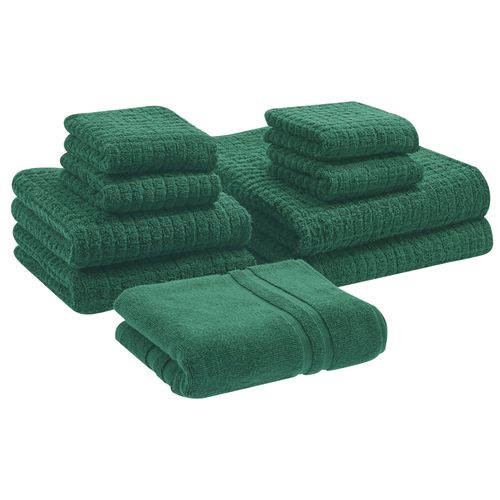Lot de 9 serviettes ATAI Coton Vert