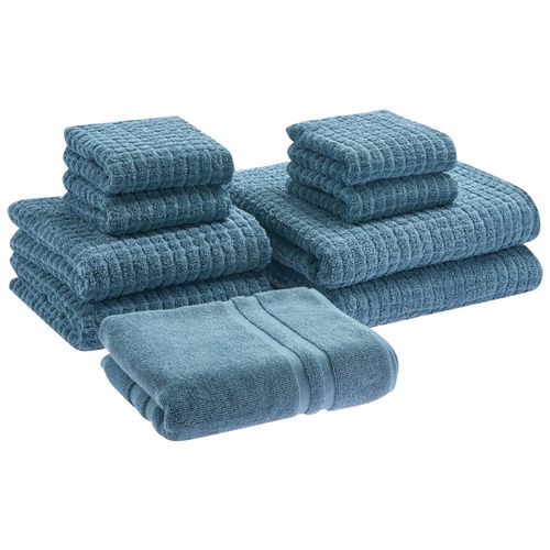 Lot de 9 serviettes ATAI Coton Bleu