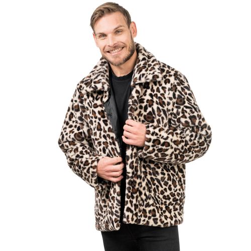 Manteau En Fausse Fourrure Léopard Adulte - Taille: M