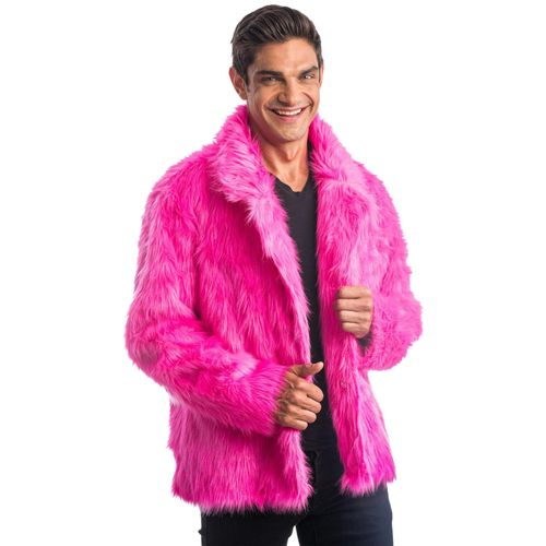 Manteau En Fausse Fourrure Rose Adulte - Taille: S