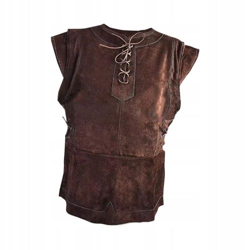 Costume De Pirate Médiéval Pour Homme, Gilet De Déguisement, Marron, Taille L