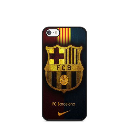 Coque De Téléphone Pour Iphone 5 / 5s / Se 2017 Fc Barcelone Football Ecusson Messi Suarez Neymar Club Ronaldo Ref 606