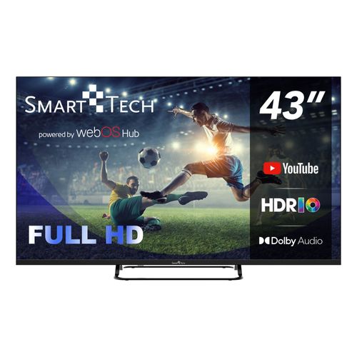 Smart Tech 43FW01V - 43" - TV LED Full HD 108 cm Smart TV Web OS-Molotov, Netflix, Prime Vidéo, 3xHDMI - 2xUSB -Dolby Audio
