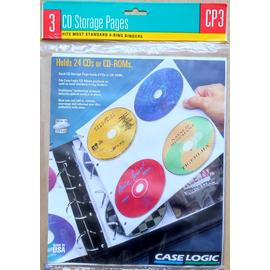 Tbest sac de rangement pour disque Faux cuir PU 80 disque CD DVD