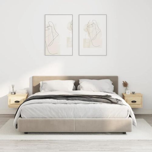 Tables De Chevet Murales 2 Pcs Chêne Sonoma 41,5x36x28 Cm